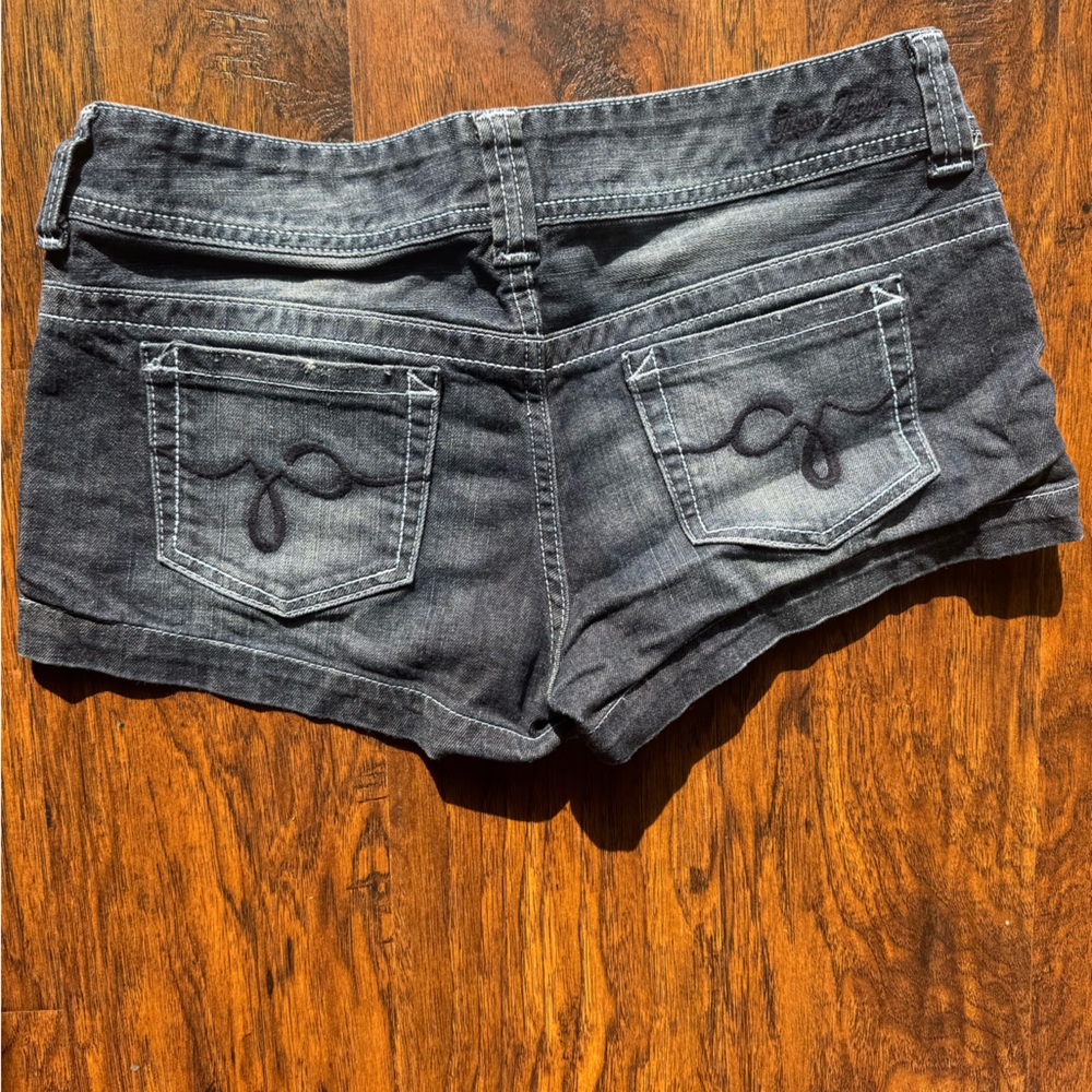 Guess Women's Black Denim Shorts with Pocket Embroidery - Picture 2 of 4